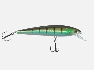 Crankbait fishing lure  3D model