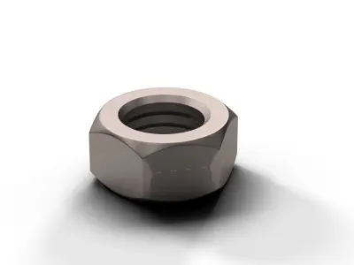 Hex Nut Low-poly 3D model