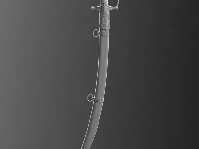 Realistic Saber 3D model