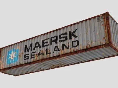Cargo Shipping Container 3D model 03 Low-poly 3D model