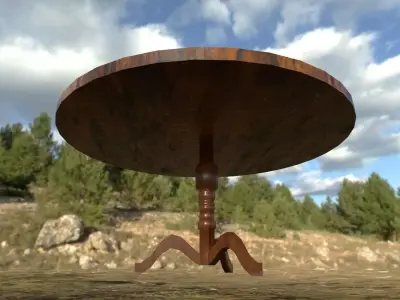 Round Table  Free low-poly 3D model