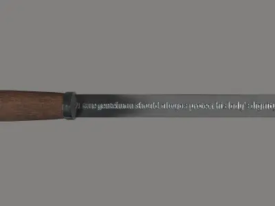 PBR Rose Cane Sword Free low-poly 3D model