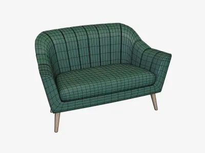Sofa furniture Free low-poly 3D model