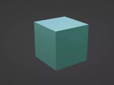 Low poly default scalable cube Free low-poly 3D model