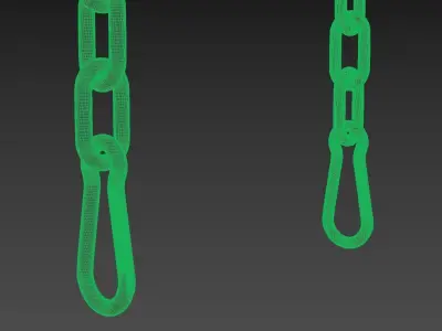 Chain 3D Model sterling silver stud earrings 3D model