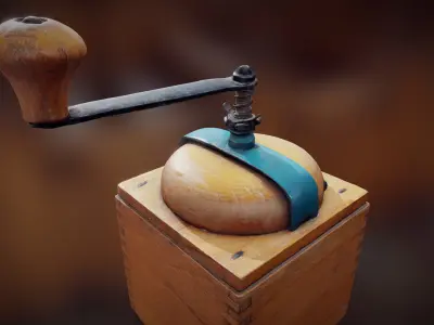 Old Coffee Grinder 3D Scan PBR Low-poly 3D model