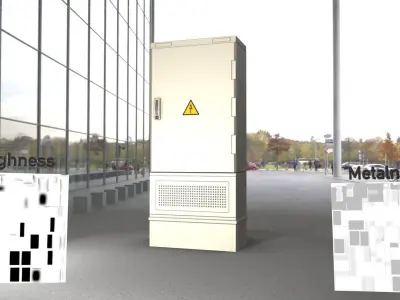 Electrical Distribution Cabinet 66 Low-poly 3D model