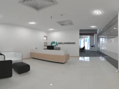 office model modern with furniture 3D model