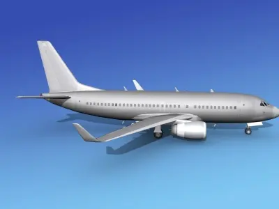 Boeing 737-700ER Bare Metal 3D model