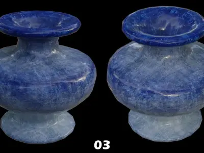 Ceramic Pots Pack Low-poly 3D model