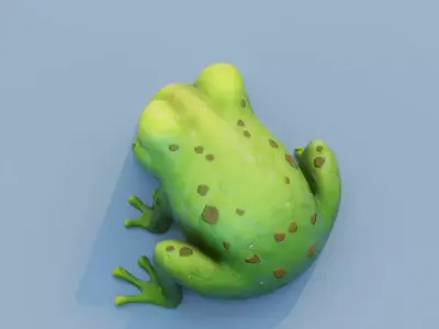 Cartoon Frog 3D Model Free 3D model