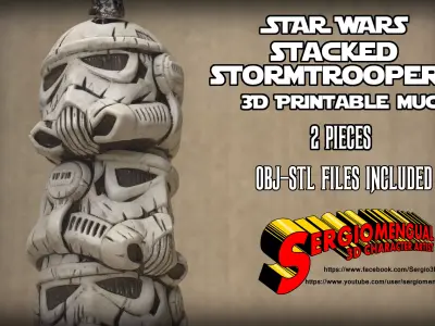 Star Wars Stacked Stormtroopers 3D Printable Mug 3D print model