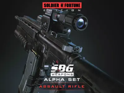 SBG Assault Rifle - Soldier of Fortune Edition Low-poly 3D model