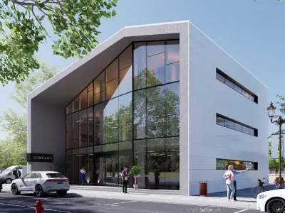 building shopping Low-poly 3D model