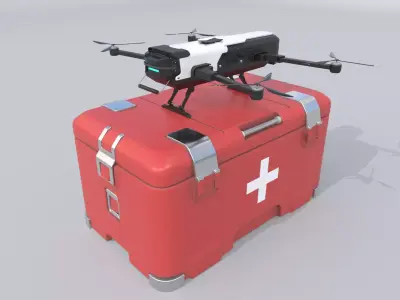 Medical Supply Drone Quad copter 3D model