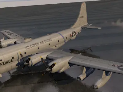 Boeing C-97 Stratofreighter - Boeing KC-97L Stratotanker 3D model