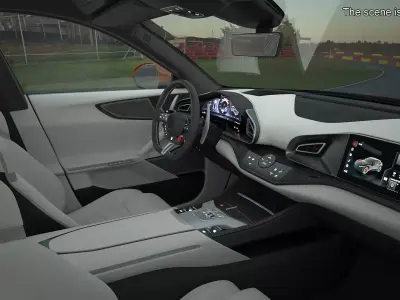 Sports Crossover Car Orange Rigged for Maya 3D model