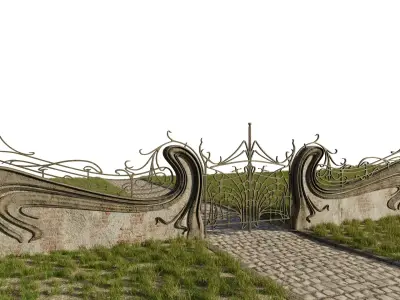 Art Nouveau Gate 3D model