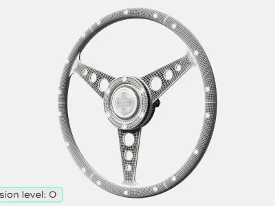 Vintage Ship Wheel 3D model