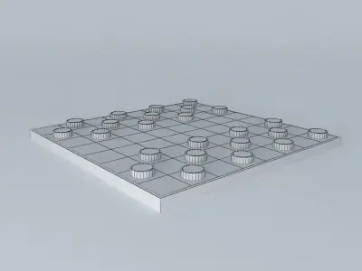 Chess - Chess checkers board Free 3D model