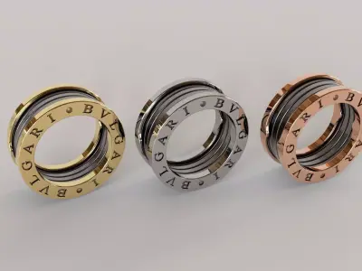 Bvlgari B Zero1 Spiral Ring 3D model