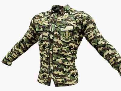 Military Uniform Free low-poly 3D model