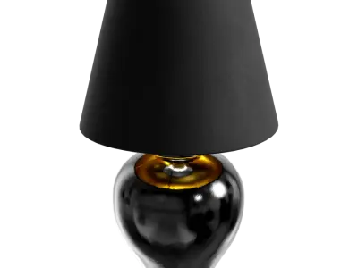  Eno Ceramic Kelantis Grandeur Shade Lamp Model, Black 