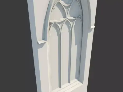Medieval Gothic Window 02 3D model