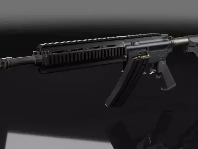 FREE HK416 M4 AR15 M16 Rifle Project Free 3D model