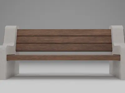 Park Bench Low-poly Low-poly 3D model