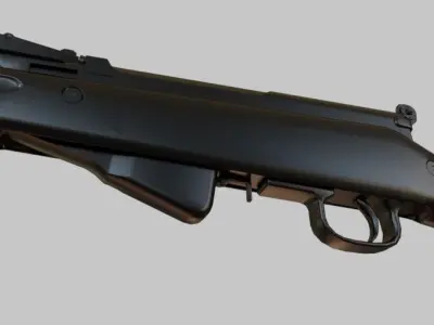 SKS Carbine Low-poly 3D model