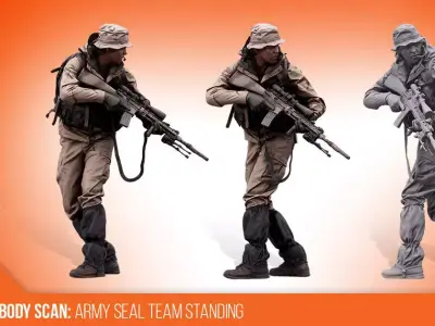 3D Body Scan Reece Bates Army Seal Team 3D model