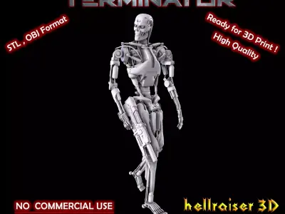 Terminator T-800 Endoskeleton Pose 2 3D print model purchase
