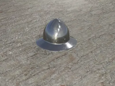 15th century kettle helmet Free low-poly 3D model