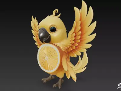 Perochello Lemonchello - Italian Brainrot Low-poly 3D model