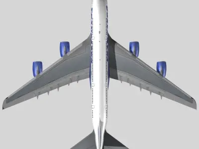 Airbus A-380 Transaero Airlines 3D model