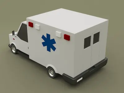 Cartoon Ambulance 3D model