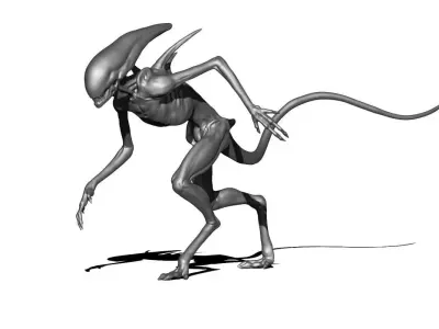alien creature 3D model 7