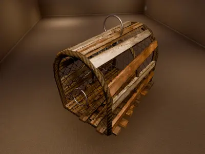 Fish Trap - PBR Low-poly 3D model