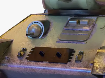 T-34-85 GameReady 3D tank Low-poly 3D model