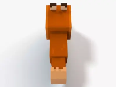 Minecraft Cute Fox Low-poly 3D model