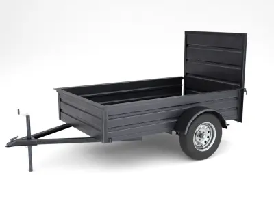 Utility Trailer 3D Model PBR Low-poly 3D model