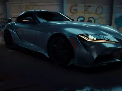 Toyota Supra MK5 Free Hyper Realistic 3d Model Free 3D model