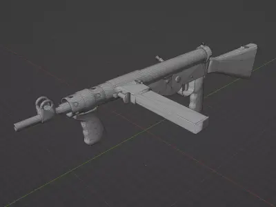 Sten Mk5 Low-poly 3D model