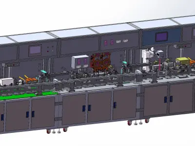 Automatic cutting and welding line 3D model