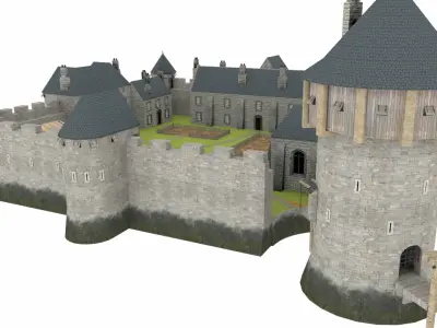 XIIIth century French Castle 3D model