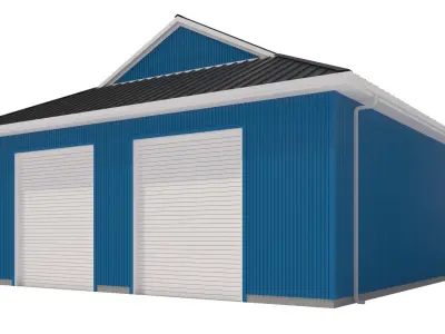 Garage-009 Low Poly 3D model