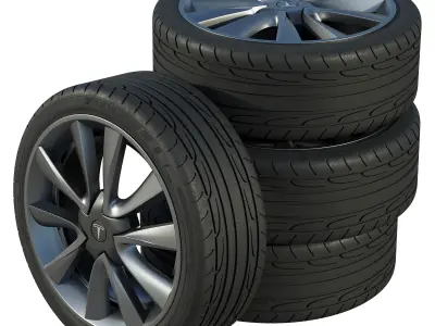 Tesla wheels 3D model
