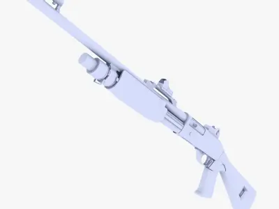 Remington 870 MCS Low-poly 3D model