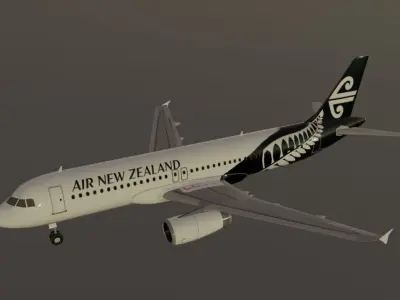 Air New Zealand Airbus a320-232 low poly 3D Model Low-poly 3D model